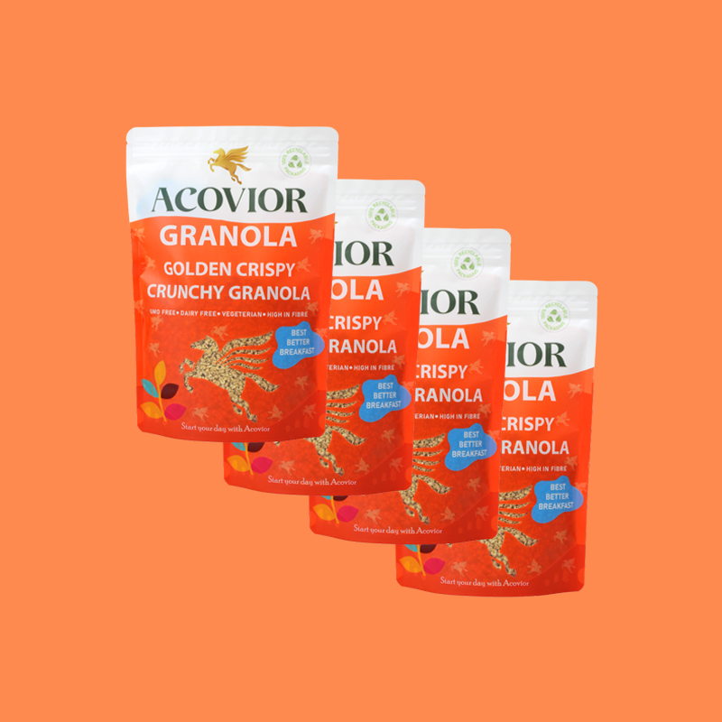 Acovior Golden Crispy Crunchy Granola - 4 Pack (4x350g)