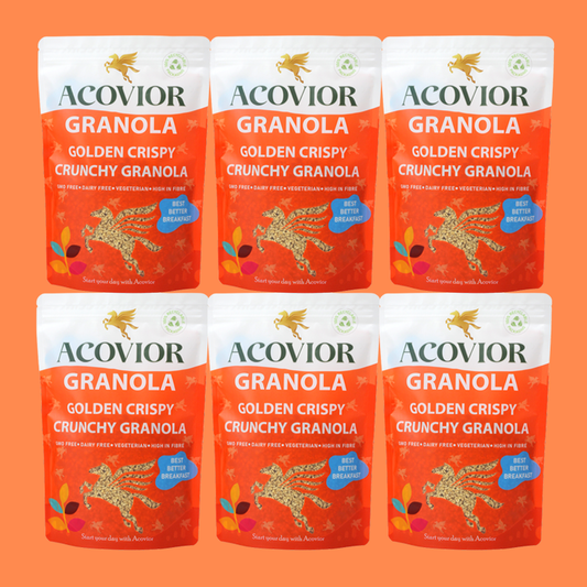 Acovior Golden Crispy Crunchy Granola - Bigger Value 6 Pack (6x350g)