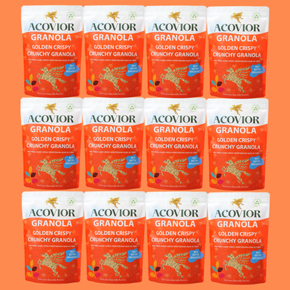 Acovior Golden Crispy Crunchy Granola Family 12 Pack (12x350g)