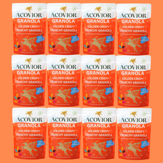 Acovior Golden Crispy Crunchy Granola Family 12 Pack (12x350g)