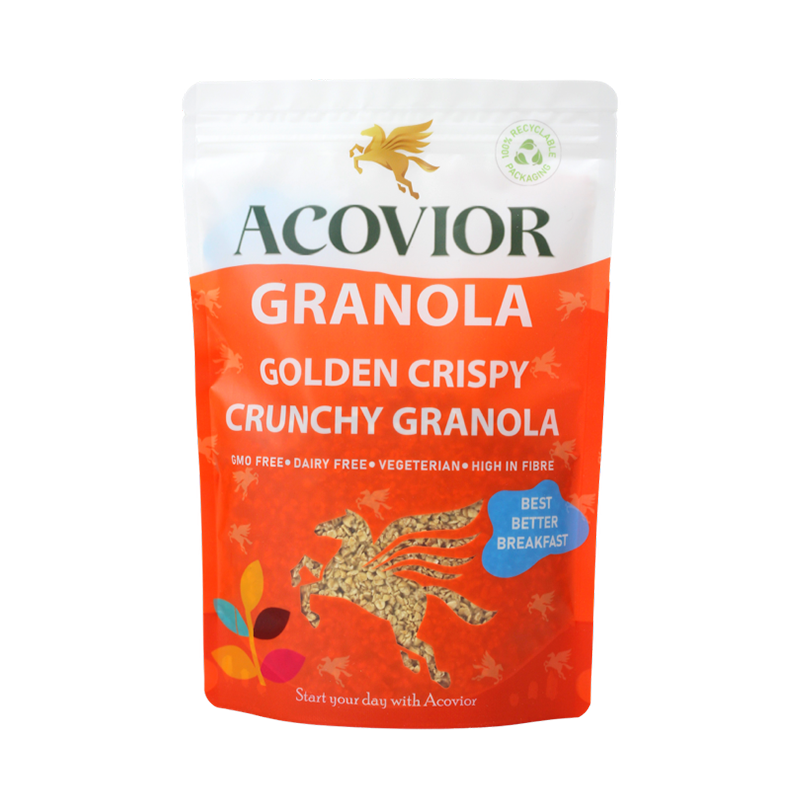 Golden Crispy, Crunchy Granola, bursting with natural flavours with a touch of Golden Syrup Flavour, Crunchy Rice Crisp, Rice Crisp & Honey, 100% Whole Grain Oats, prebiotic, granola, plant based, breakfast, weight-loss diet, sugar free, healthy breakfast, no added sugar, high in fibre, vegan friendly, plant based, vegan, vegetarian, keto, 100% plant based, planet, source of protein