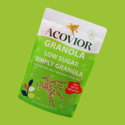 acovior, Crunchy Rice Crisp, Rice Crisp & Honey, 100% Whole Grain Oats, prebiotic, granola, plant based, breakfast, weight loss diet, sugar free, healthy breakfast, no added sugar, high in fibre, vegan friendly, plant based, vegan, vegetarian, keto, 100% plant based, planet, source of protein, low sugar, allergy-free, GMO-free, granola recipe, granola bar, granola bowl acoviorcom